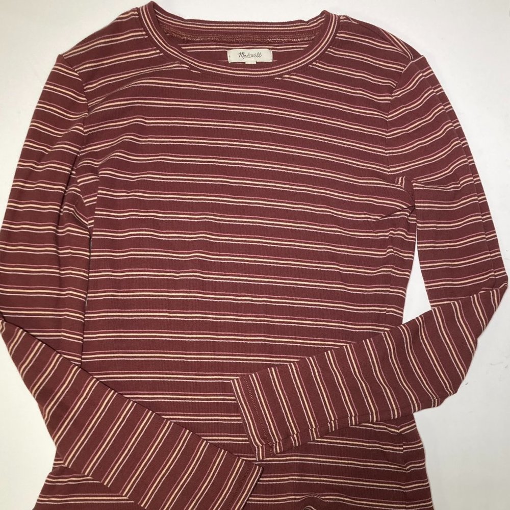 Madewell crewneck long sleeve pullover striped tee shirt Size Medium